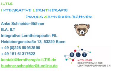 Logo ILTIS - Integrative Lerntherapie Praxis Schneider-Bühner