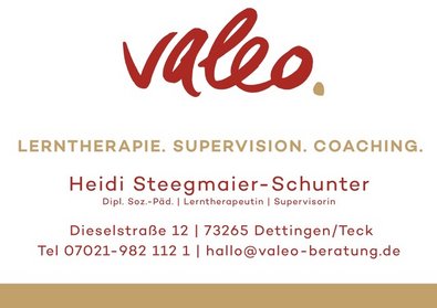 Logo valeo Praxis für Lerntherapie